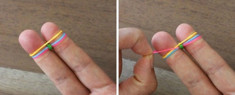 Этапы плетения на пальцах