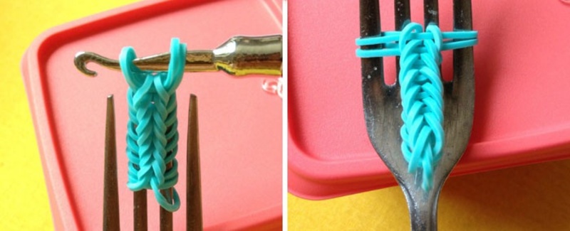 Правила плетения на вилках