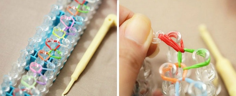 Этапы плетения на станке