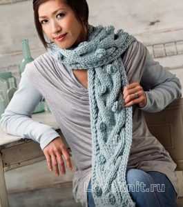 10 крутых узоров для вязания шарфа спицами