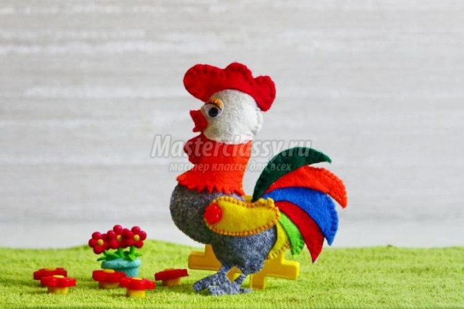 Петушок из фетра своими руками для начинающих