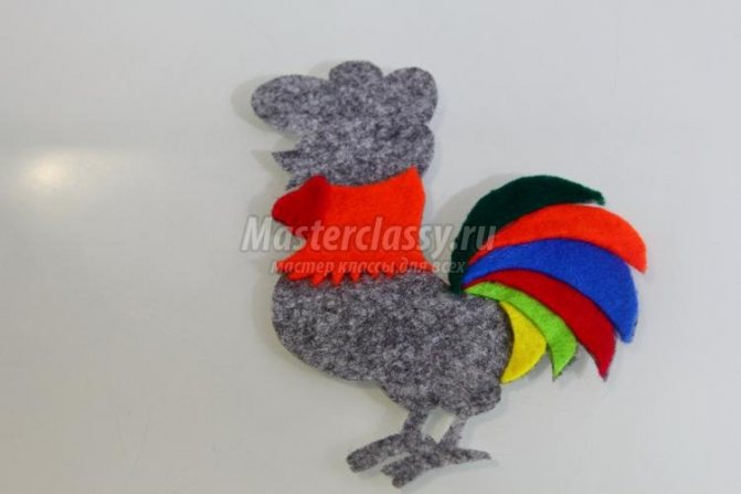 Петушок из фетра своими руками для начинающих
