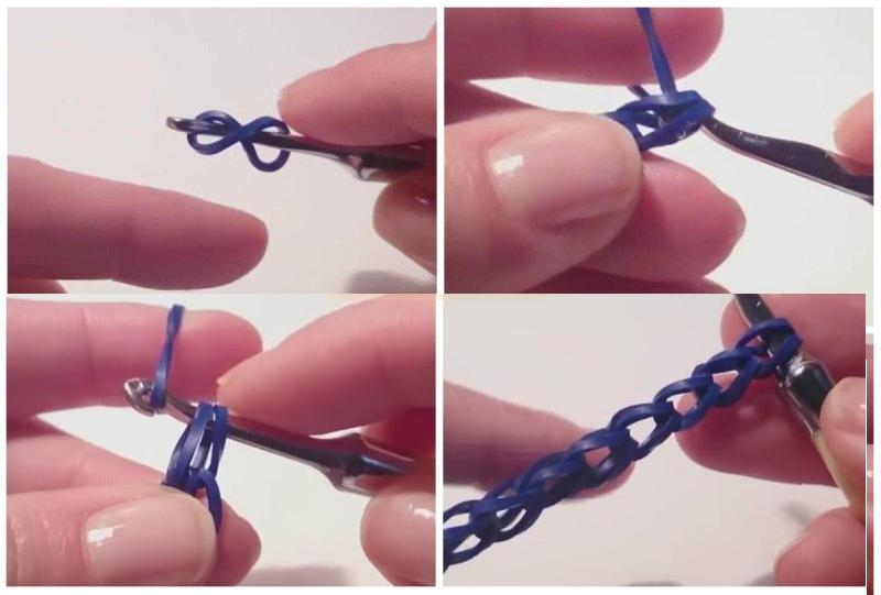 Как плести из резинок фигурки на рогатке видео-урок для начинающих