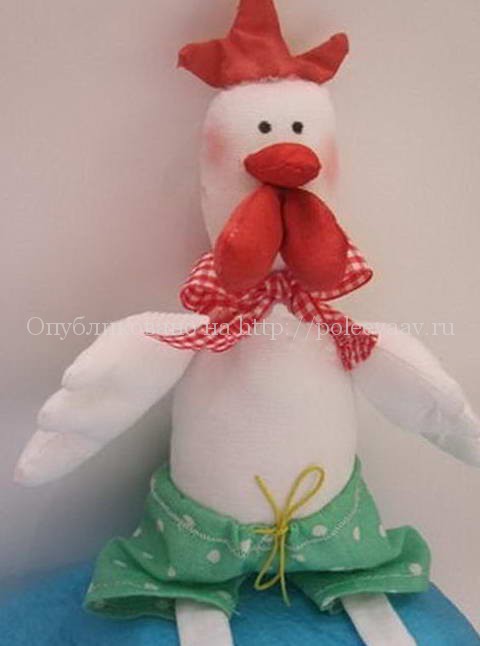 Текстильный петух с выкройками своими руками