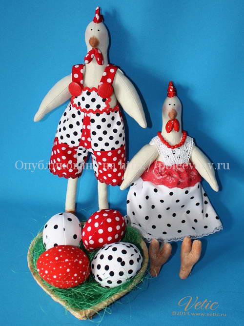 Текстильный петух с выкройками своими руками