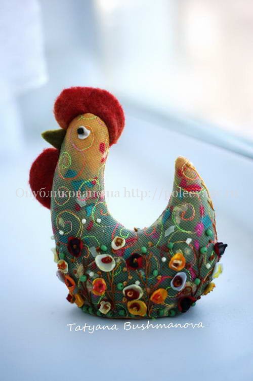 Текстильный петух с выкройками своими руками