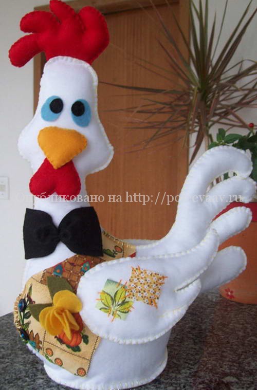 Текстильный петух с выкройками своими руками