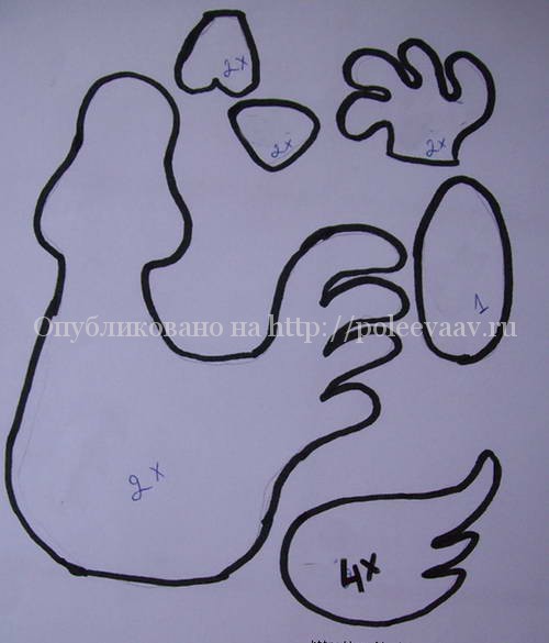 Текстильный петух с выкройками своими руками