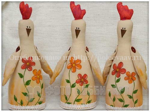 Текстильный петух с выкройками своими руками