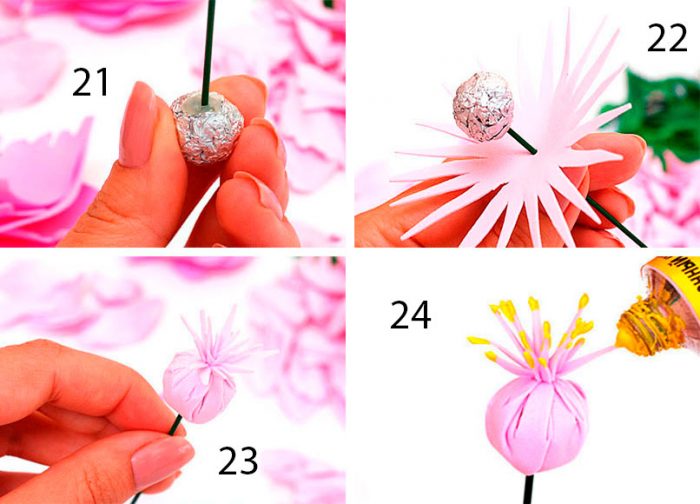 пион из фома пошагово