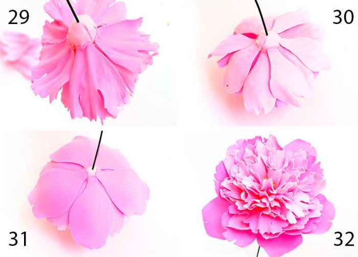 пион из фоамирана процесс изготовления