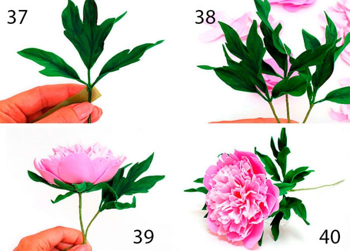 пион из фоамирана процесс изготовления