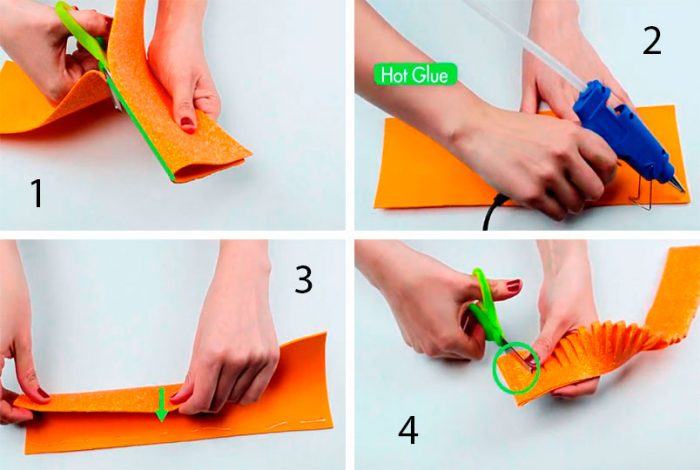 хризантема из фоамирана пошаговый мастер-класс