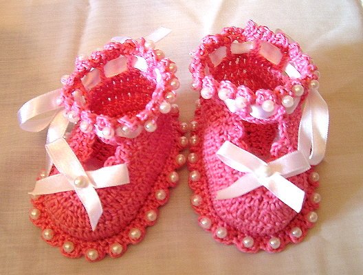 Пинетки-сандалии для малышей Вязание пинеток для новорожденных: сандалики крючком