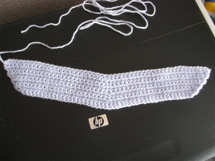 Готовая боковая часть пинетки Пинетки крючком для новорожденных: боковая часть