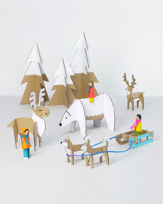 Картонные фигурки-конструкторы_Север