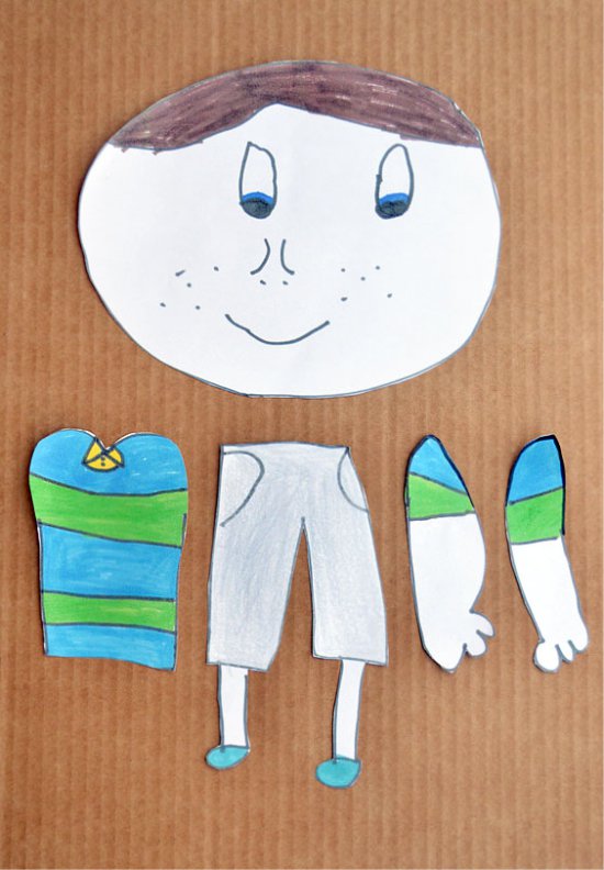 Марионетка из картона