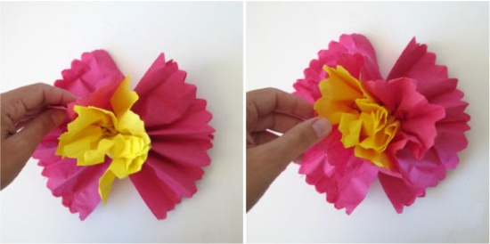 Цветок из салфетки