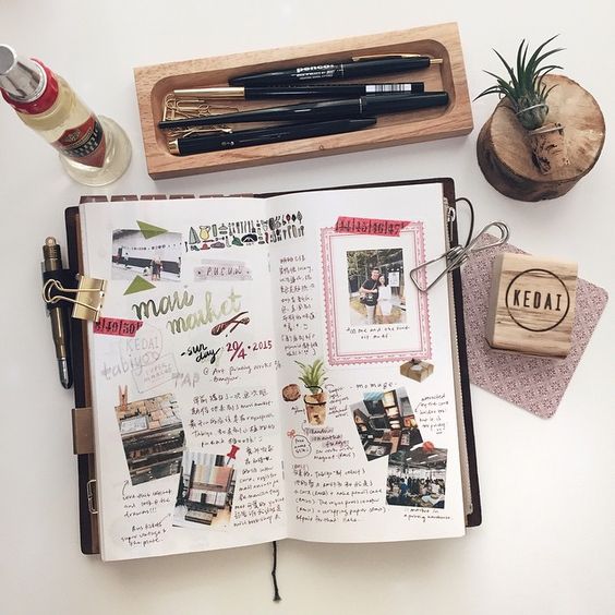 Идеи для личного дневника - обзор способов необычного оформления, фото идеи