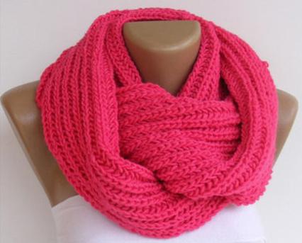 Вяжем снуд английской резинкой