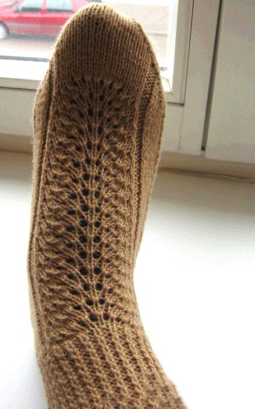 Носочки на двух спицах с описанием