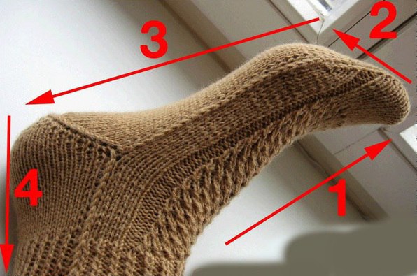 Носочки на двух спицах с описанием