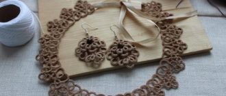 Плетем ажурный воротник в технике фриволите своими руками