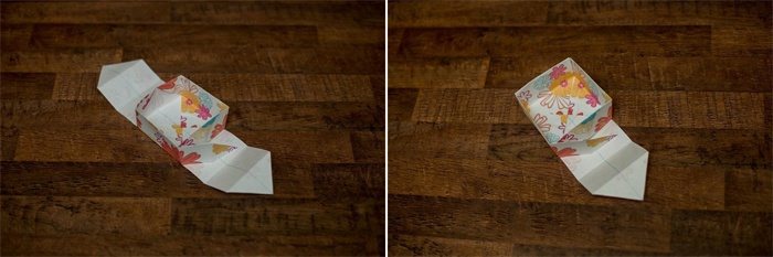 Складывание коробочки оригами