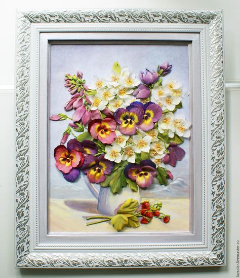 Вышивка лентами цветы для начинающих, рекомендации в необычной технике, схемы и фото композиций полевых букетов