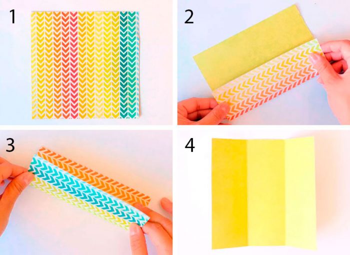 как сложить конверт оригами