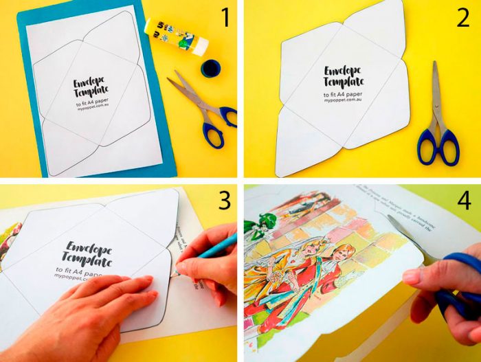 конверт из бумаги пошагово