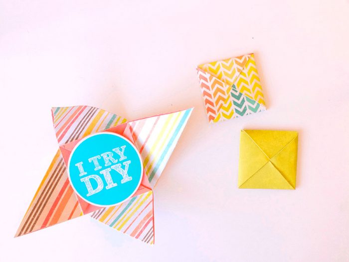 Закрытый конверт оригами