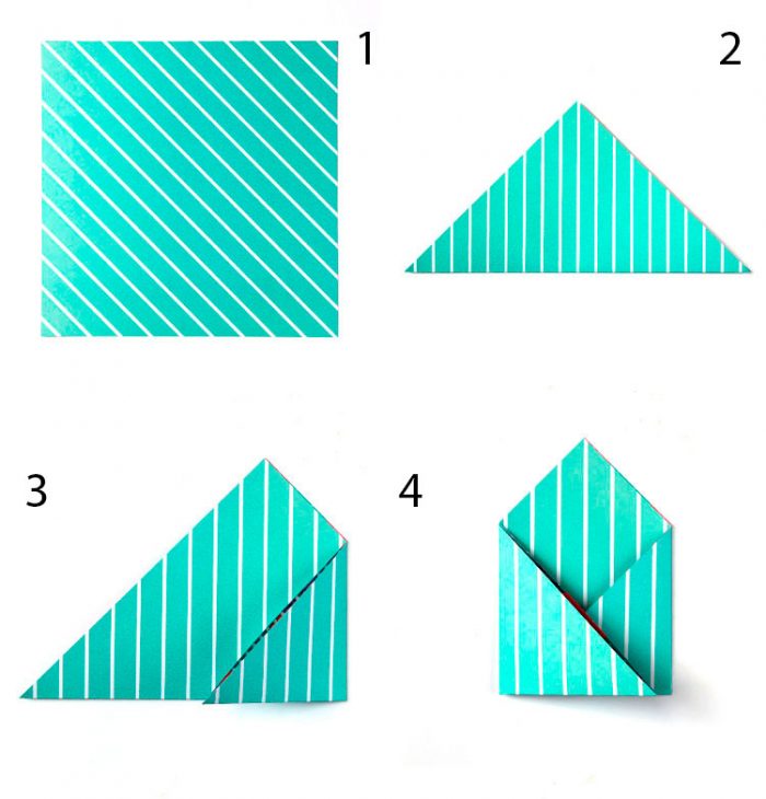 как сложить конверт оригами