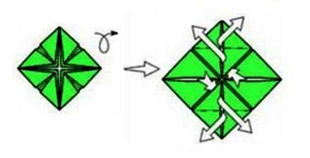 заводим уголки бумаги друг под друга аккуратно их расправляя предпоследним шагом складываем пароход из бумаги несколько раз