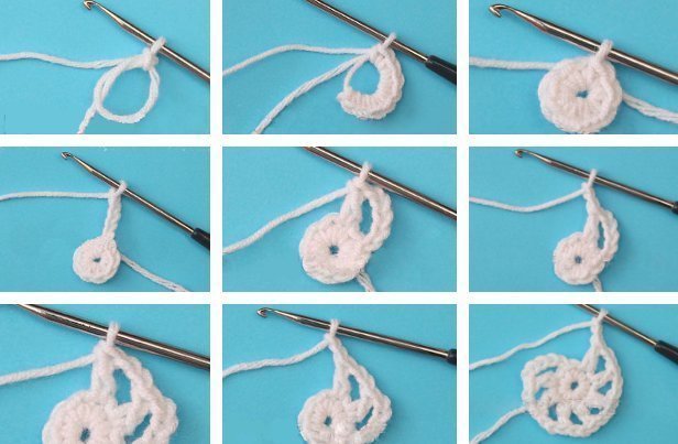Вязание снежинок крючком: простые схемы, идеи, фото