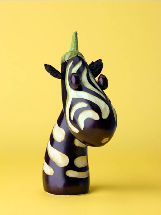 Поделки из овощей - зебра