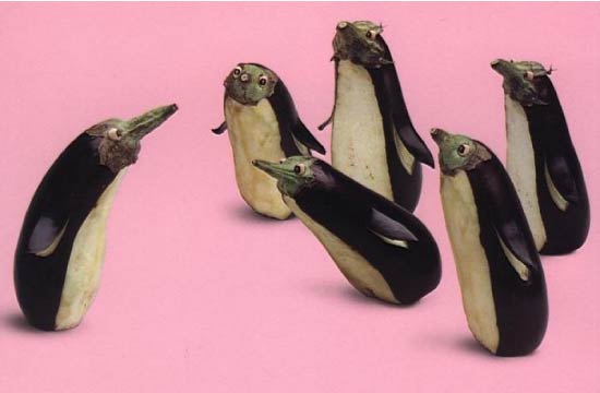 Поделки из овощей - пингвины