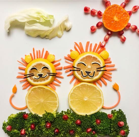 Картина из фруктов