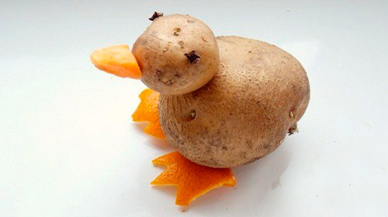 Уточка из картошки