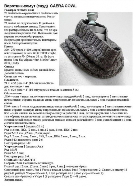 Шарф снуд спицами с описанием схемы: 92 фото новинки, подборка лучших вариантов моделей 2019