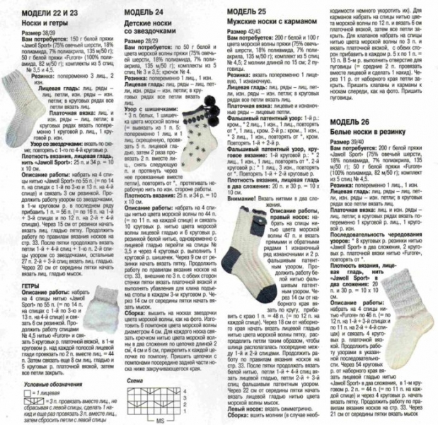 Как вязать носки спицами: схемы для начинающих пошагово