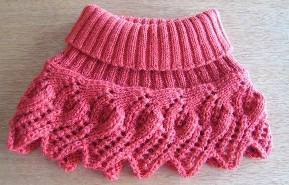 Манишка спицами