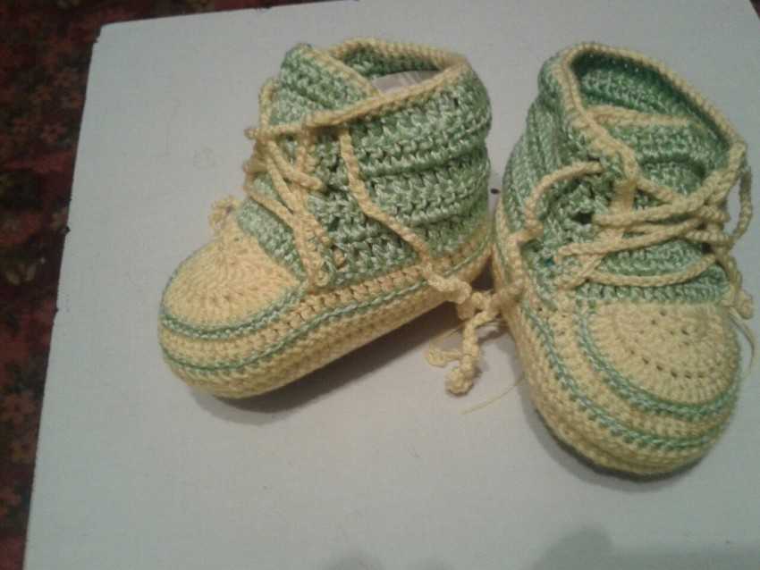 Пинетки крючком для новорожденных