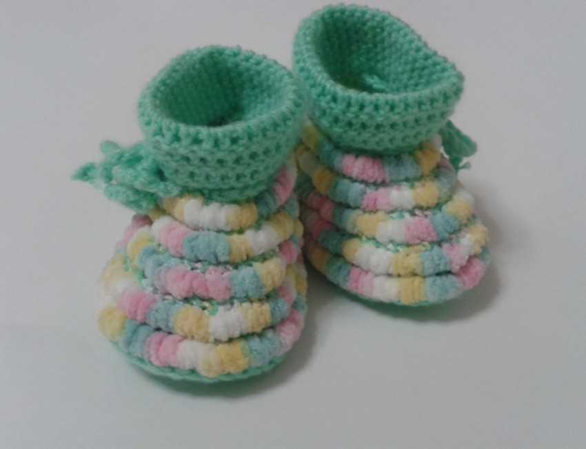 Пинетки крючком для новорожденных