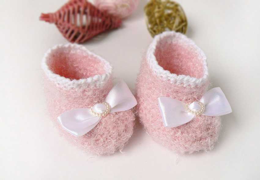 Пинетки крючком для новорожденных