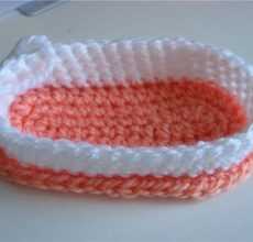 Пинетки крючком для новорожденных