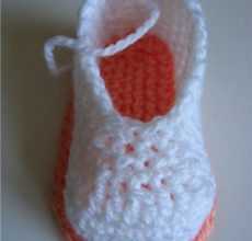 Пинетки крючком для новорожденных