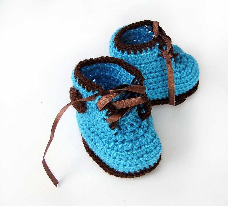 Пинетки крючком для новорожденных