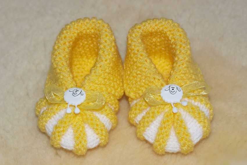 Пинетки крючком для новорожденных