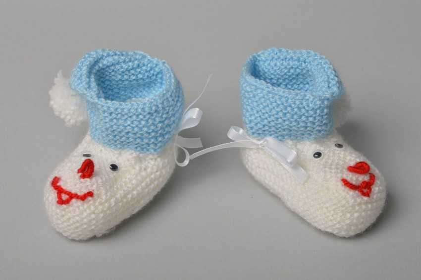 Пинетки крючком для новорожденных